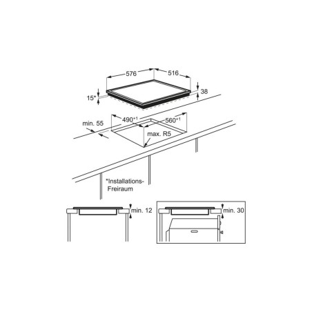 AEG HK634060XB Keramisk kogeplade Sort